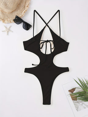 Body Feminino Preto com Decote V e Manga Curta | Jade Couture