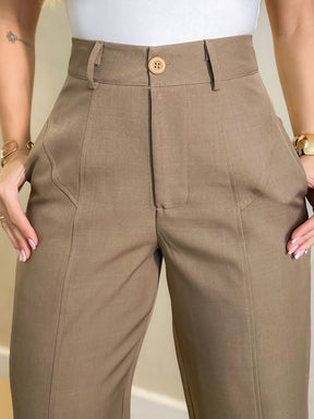 Calças Femininas Reta Pretas - Clara Fit Collection