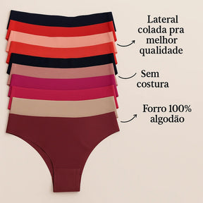 Kit 5 Calcinhas Femininas Microfibra | LumiSoft Air