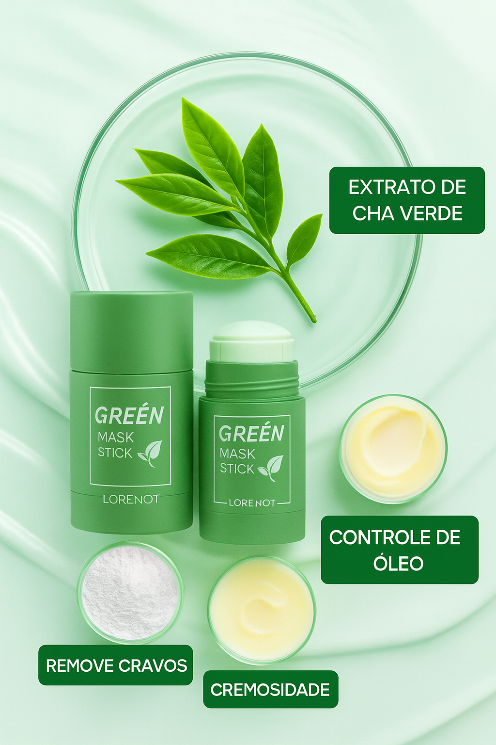 Green Mask™ Limpeza Profunda | Pague 1, Leve 3 + Necessaire Premium + Guia de Autocuidado GRÁTIS