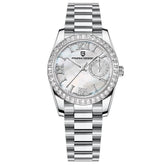 Relógio Feminino Pagani Ocean Quartz com Cristal de Safira e Pulseira de Aço Inoxidável