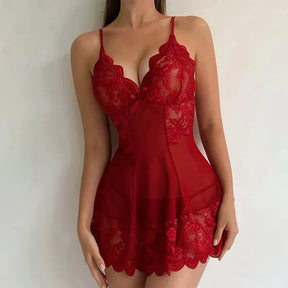 Camisola Curta Sensual com Renda e Transparência | Lunalisse Night