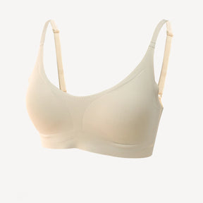 Top Feminino Sem Costura com Bojo Removível e Decote V Elástica Suave Velsa