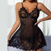 Camisola Curta Sensual com Renda e Transparência | Lunalisse Night