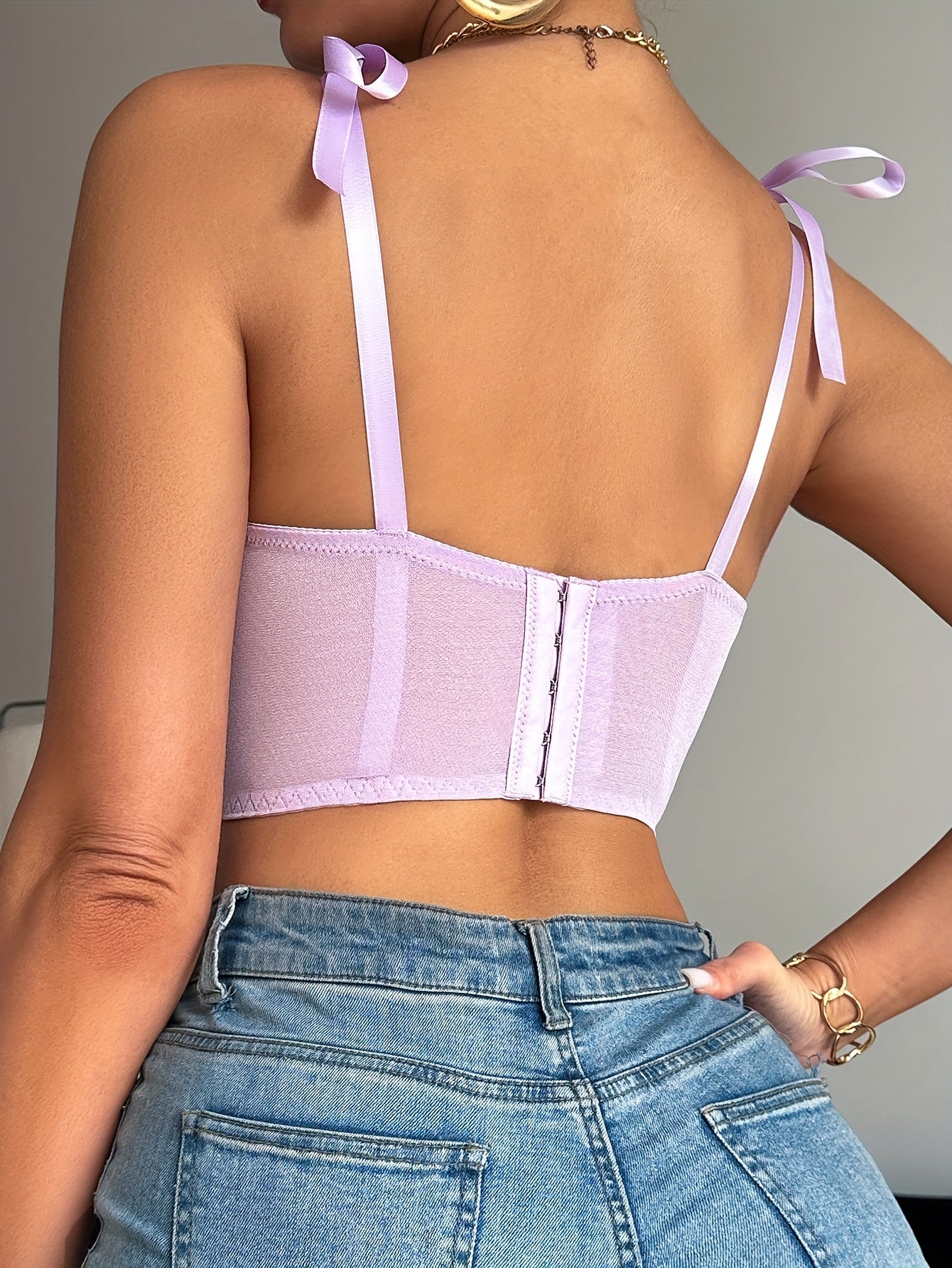 Corset Roxo Floral de Renda Feminino | Mariana Couture