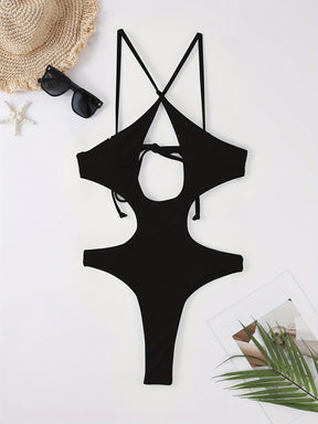 Body Feminino Preto com Decote V e Manga Curta | Jade Couture