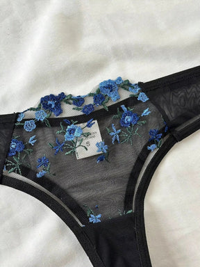 Conjunto Lingerie Sensual com Renda Floral – Delizia Lace - LumiaVibe
