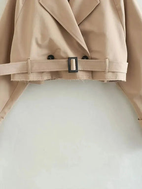 Jaqueta Trench Cropped Feminina | Vibe Chic - LumiaVibe