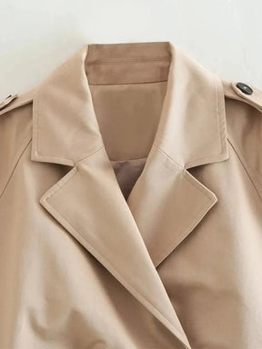 Jaqueta Trench Cropped Feminina | Vibe Chic - LumiaVibe