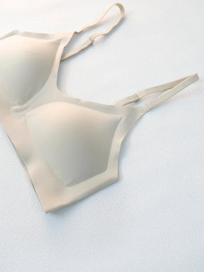 Top Feminino Sem Costura com Bojo Removível e Decote V Elástica Suave Velsa - LumiaVibe